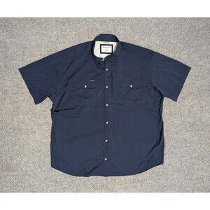Poncho Shirt Mens XXL Regular Fit Short Sleeve Navy